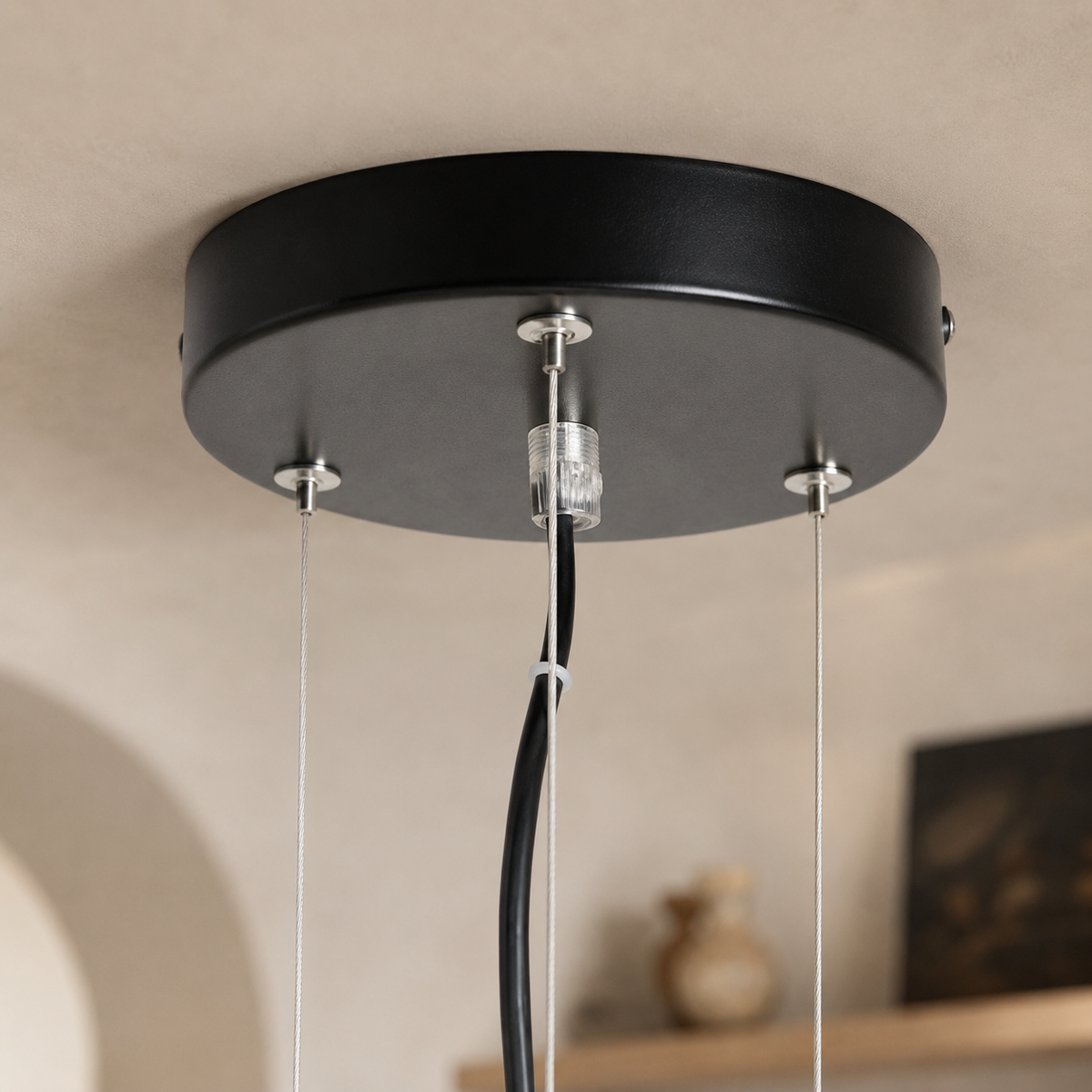 KAITO Hängeleuchte mit Kristallelementen und abnehmbarem Design, 30 cm hoch – Lorenz Laurent Home