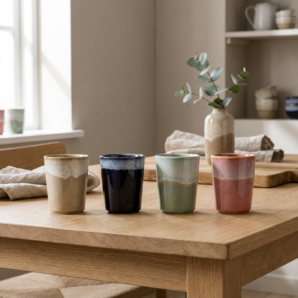 LUMA Espresso Tasse handglasiert aus Portugal, klein mit Ø 5 x H 6 cm – Lorenz Laurent Home