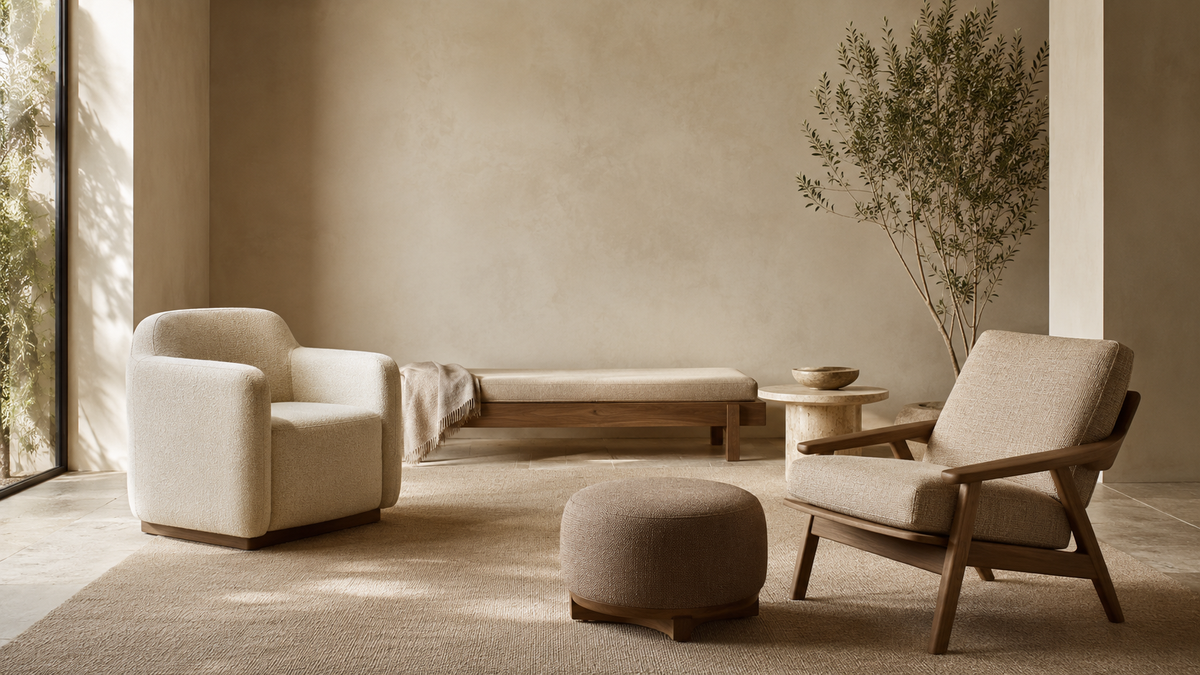 Kollektion Sitzmöbel mit Sesseln, Loungesesseln, Hockern und Bänken – Lorenz Laurent Home