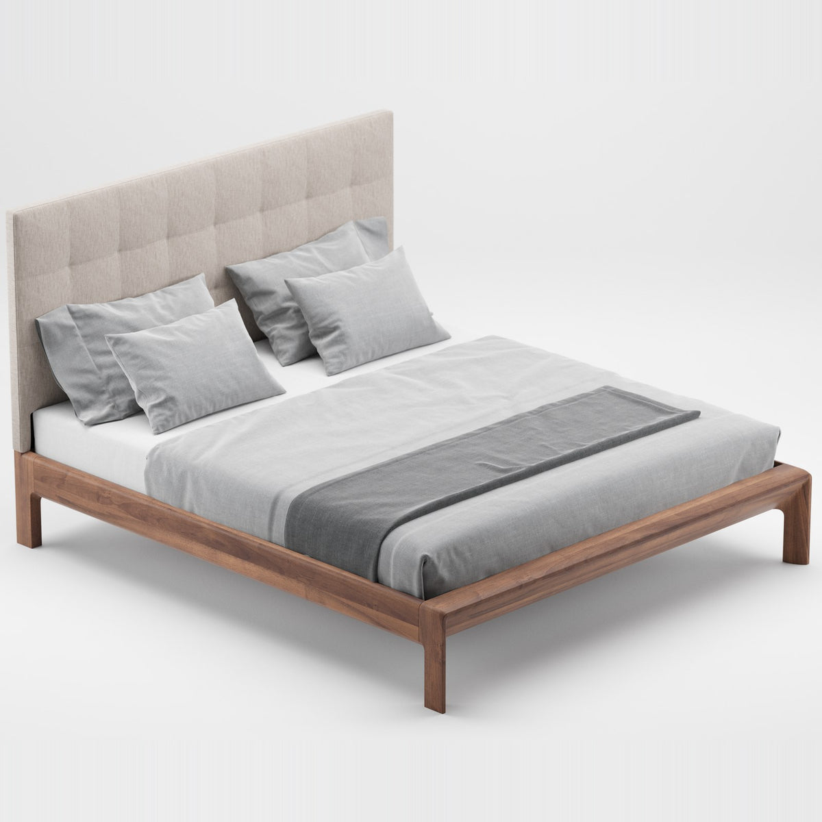 INVITO Bett gepolstert aus Massivholz – Lorenz Laurent Home