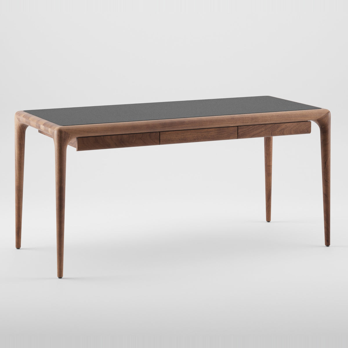 LATUS Schreibtisch mit Lederauflage aus Massivholz – Lorenz Laurent Home