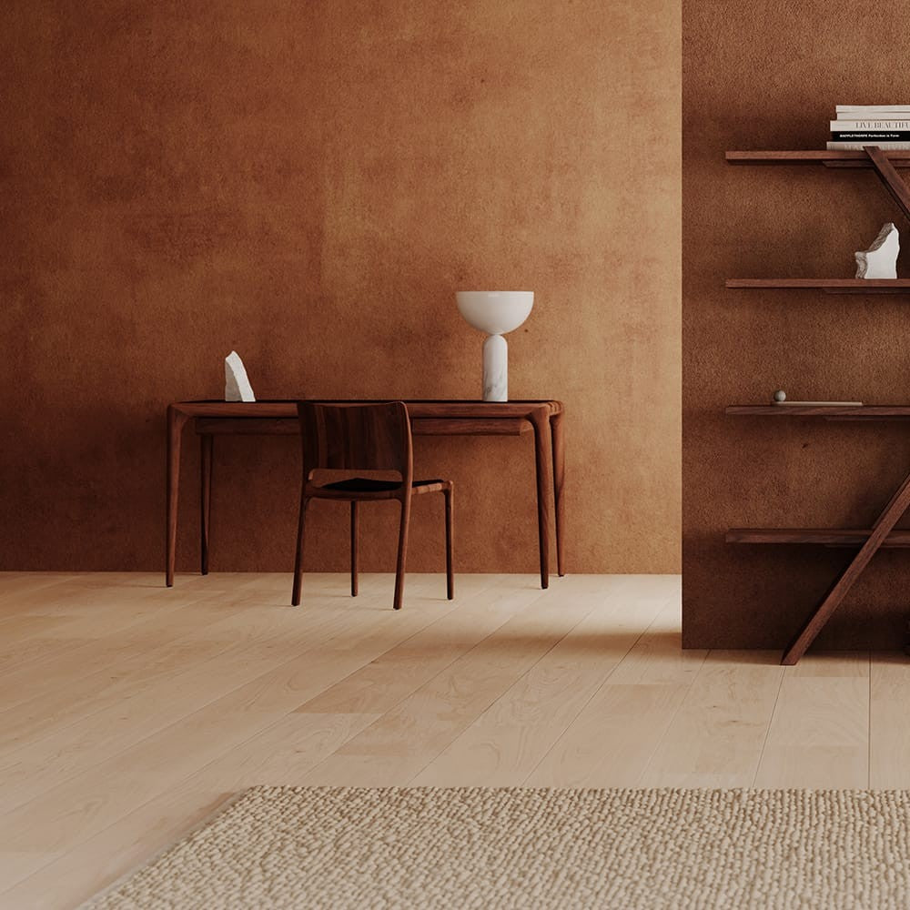 LATUS Schreibtisch mit Lederauflage im Raum – Lorenz Laurent Home