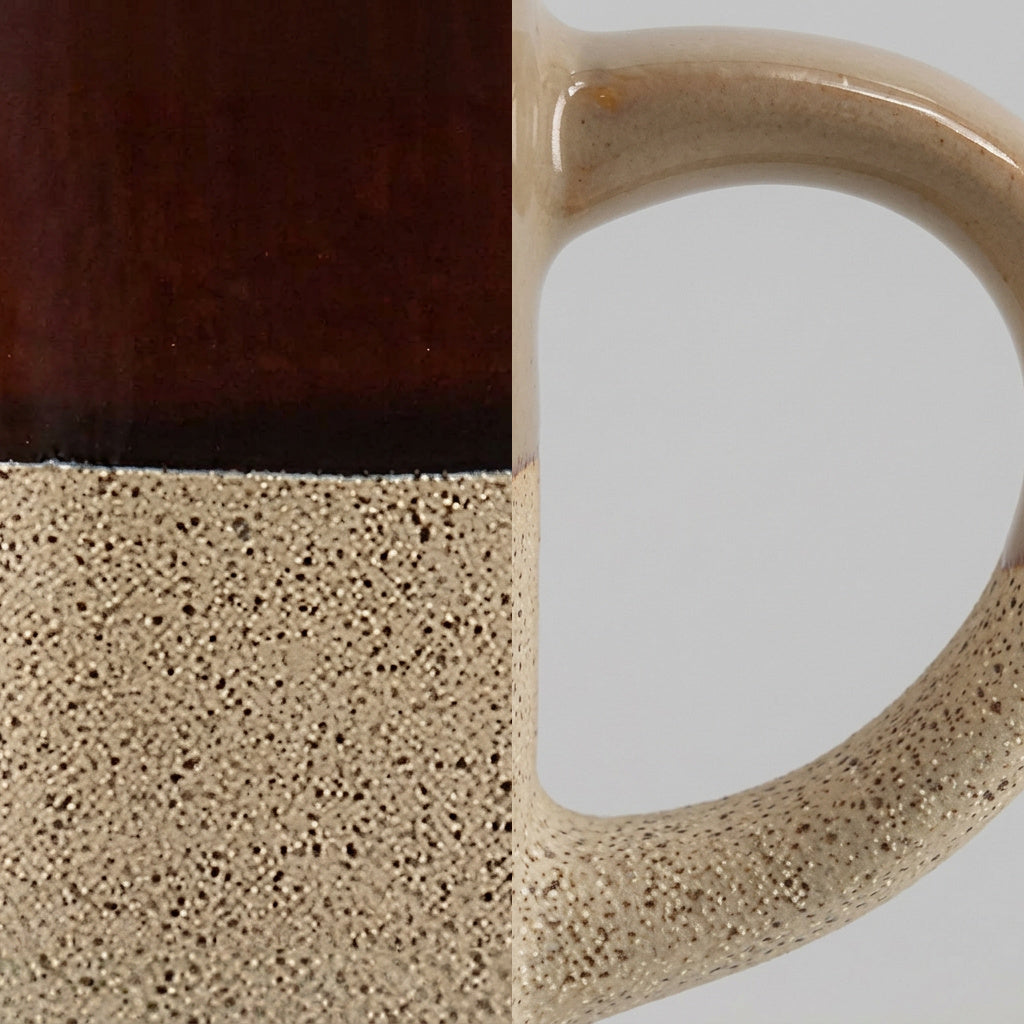 Lorenz Laurent – CREMA Tassen-Set im Detail, Glasurkante auf Steinzeug und Henkelansatz