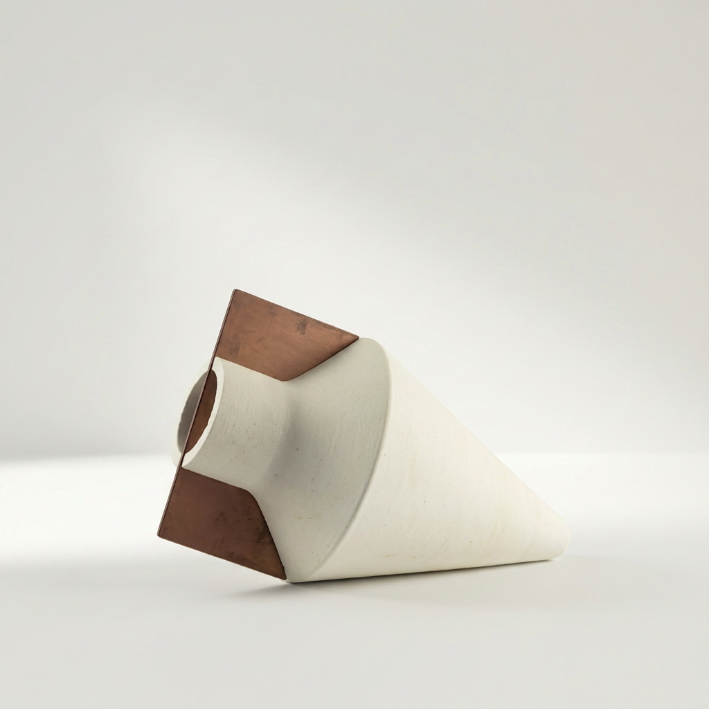 ANFORA Vase aus Lecce-Stein und geätztem Eisen in Weiß, 18 x 18 x 30 cm – Lorenz Laurent Home