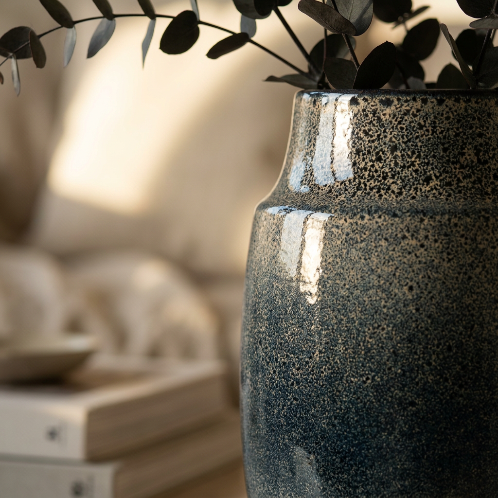 AYA Keramikvase mit leichter Sprenkelung, wasserdicht für Blumensträuße – Lorenz Laurent Home
