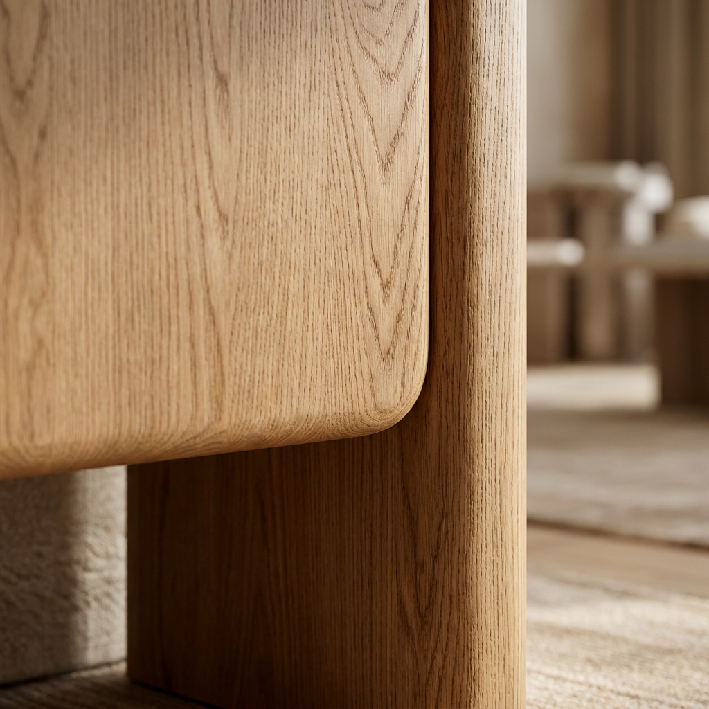 BUSK Sideboard mit sichtbarer Holzoberfläche und Türen mit abgerundeten Kanten – Lorenz Laurent Home