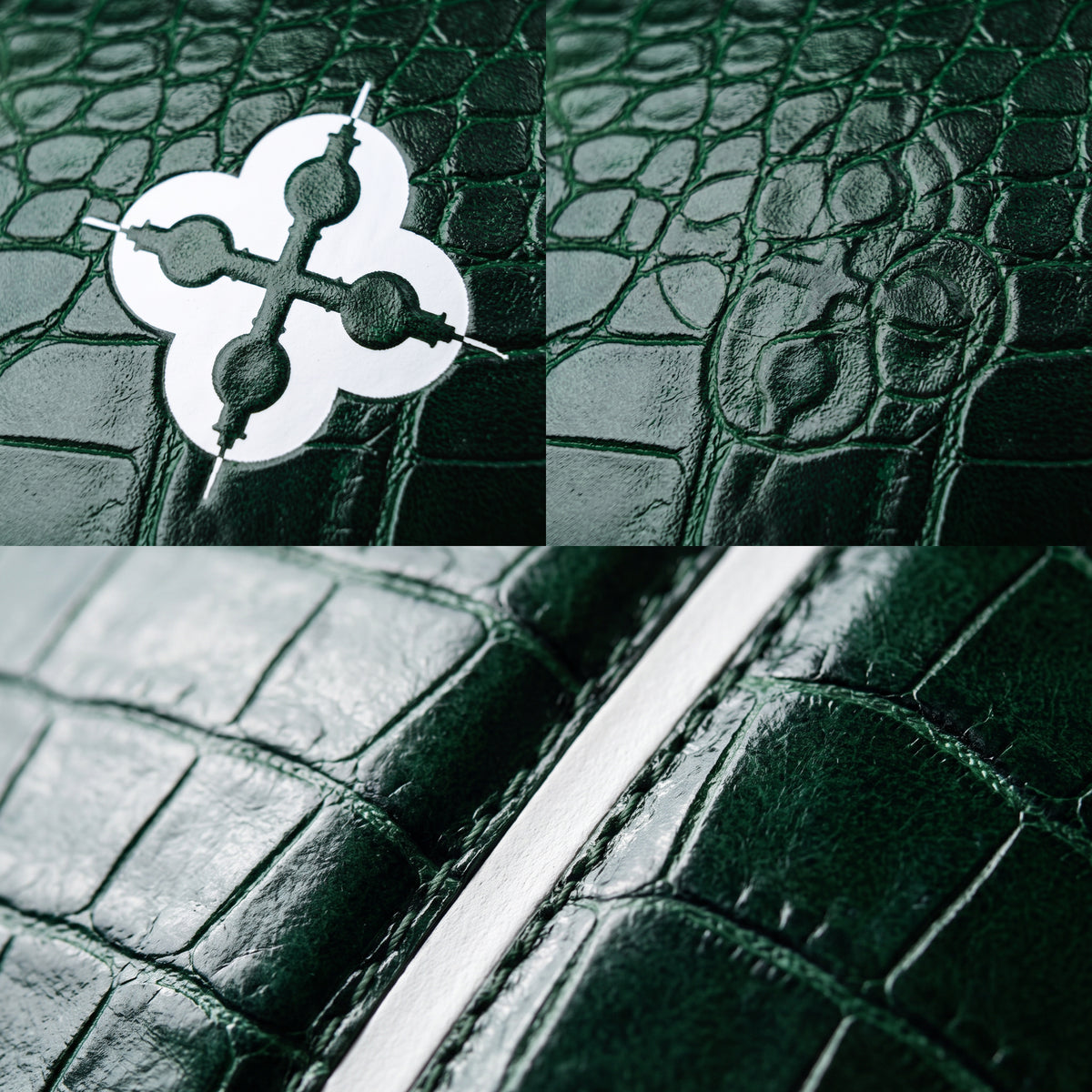 CAIMAN Basketball im Detail, Emblem, Krokoprägung und weiße Naht – Lorenz Laurent Home