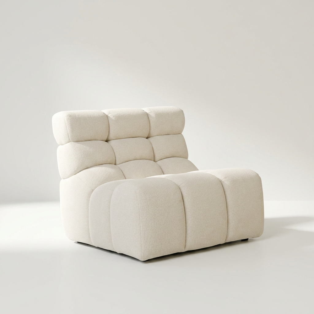 CHOPIN Einzelmodul aus recyceltem Olefin auf Kiefernholzrahmen, 89 x 93 x 78 cm – Lorenz Laurent Home