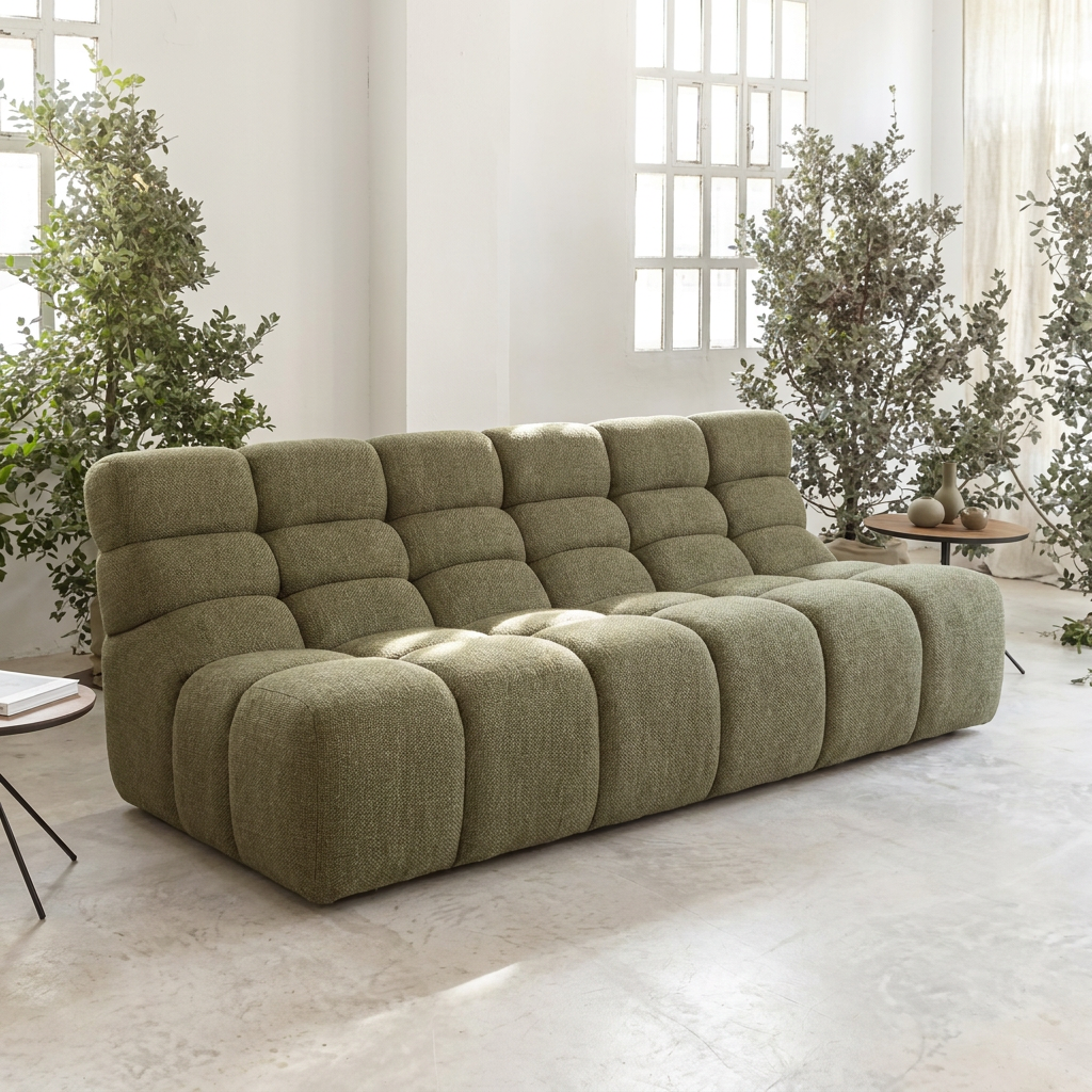CHOPIN Modulares Sofa aus Spanien mit weich modellierten Sektionen, 78 cm hoch – Lorenz Laurent Home