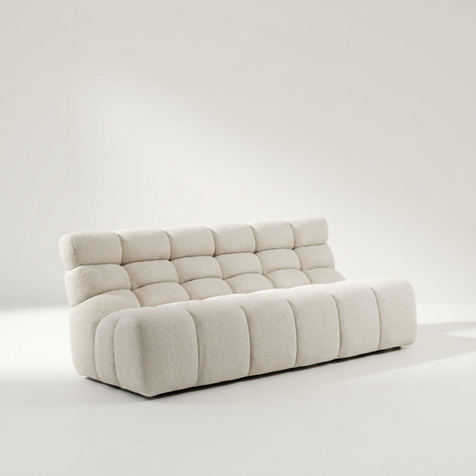 CHOPIN Großes Modulsofa mit Capitonné-Design und recyceltem Olefinbezug, 190 x 93 x 78 cm – Lorenz Laurent Home