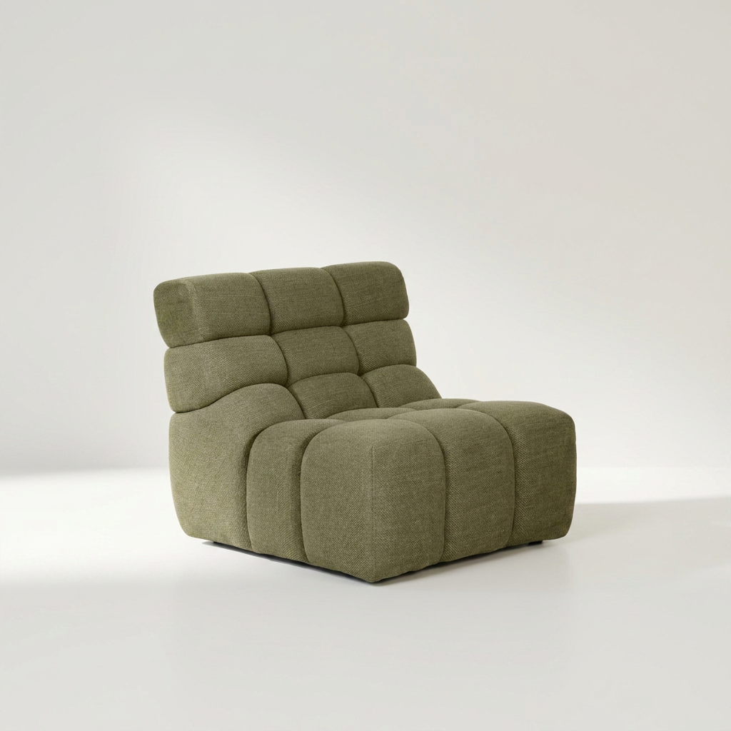 CHOPIN Sofamodul mit recyceltem Olefinbezug und Kiefernholzrahmen, 89 x 93 x 78 cm – Lorenz Laurent Home