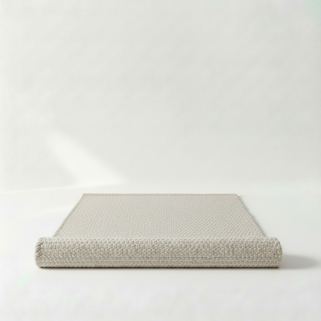 FENN Chunky Teppich beige aus Wolle und Baumwolle, handgewebt, 50 x 80 oder 80 x 150 cm – Lorenz Laurent Home