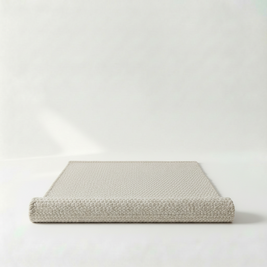FENN Chunky Teppich beige aus Wolle und Baumwolle, handgewebt, 50 x 80 oder 80 x 150 cm – Lorenz Laurent Home
