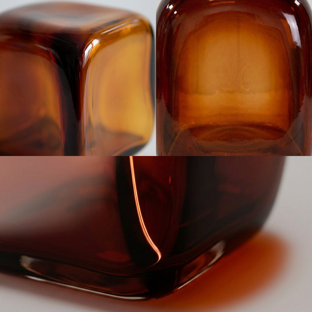 COPAL Vase im Detail, Kante, Glasfläche und gerundete Bodenkante – Lorenz Laurent Home