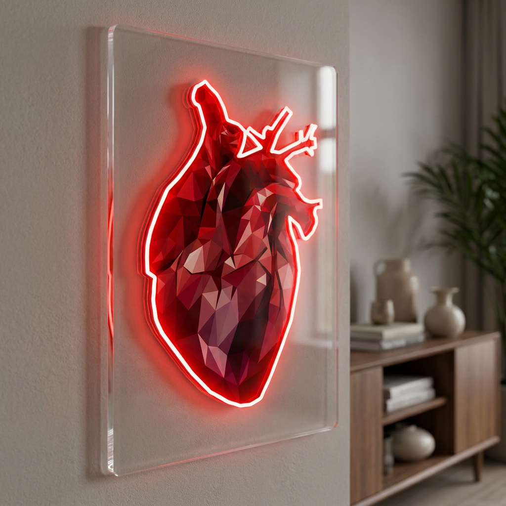 KORA LED-Wandlicht in Rot mit warmem Neon-Effekt und Sensordimmer – Lorenz Laurent Home