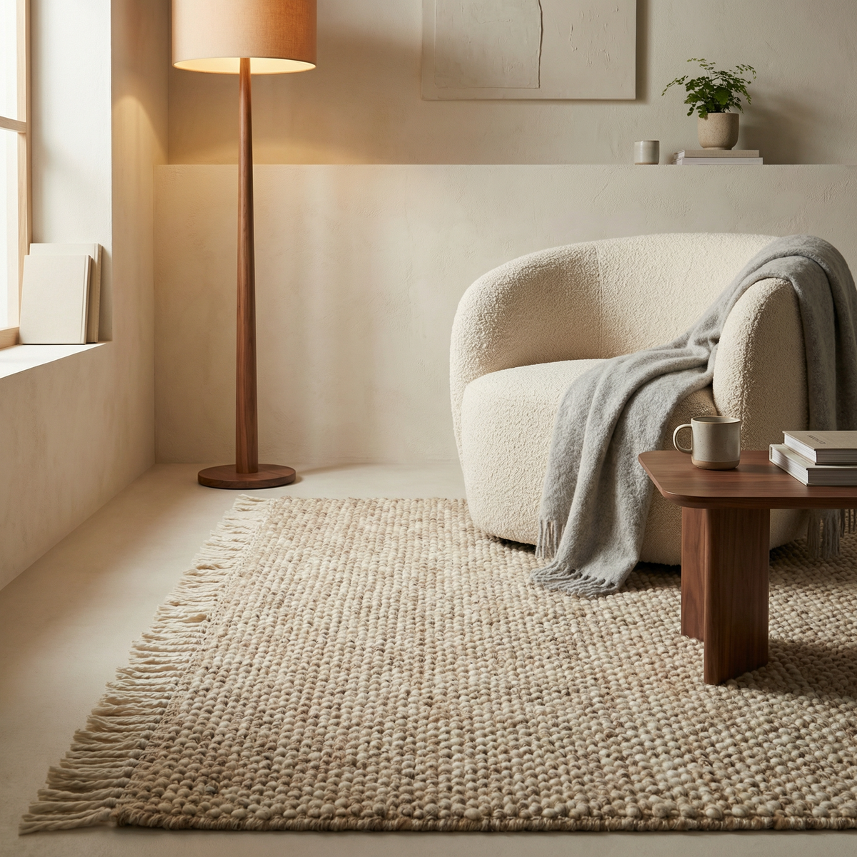 NELSON Teppich aus Naturwolle mit dichter Webstruktur und rund 2500 g pro Quadratmeter – Lorenz Laurent Home