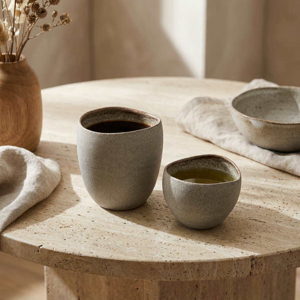 NOMA Tasse mit krakelierter Innenglasur, klein mit 100 ml oder mittel mit 300 ml – Lorenz Laurent Home