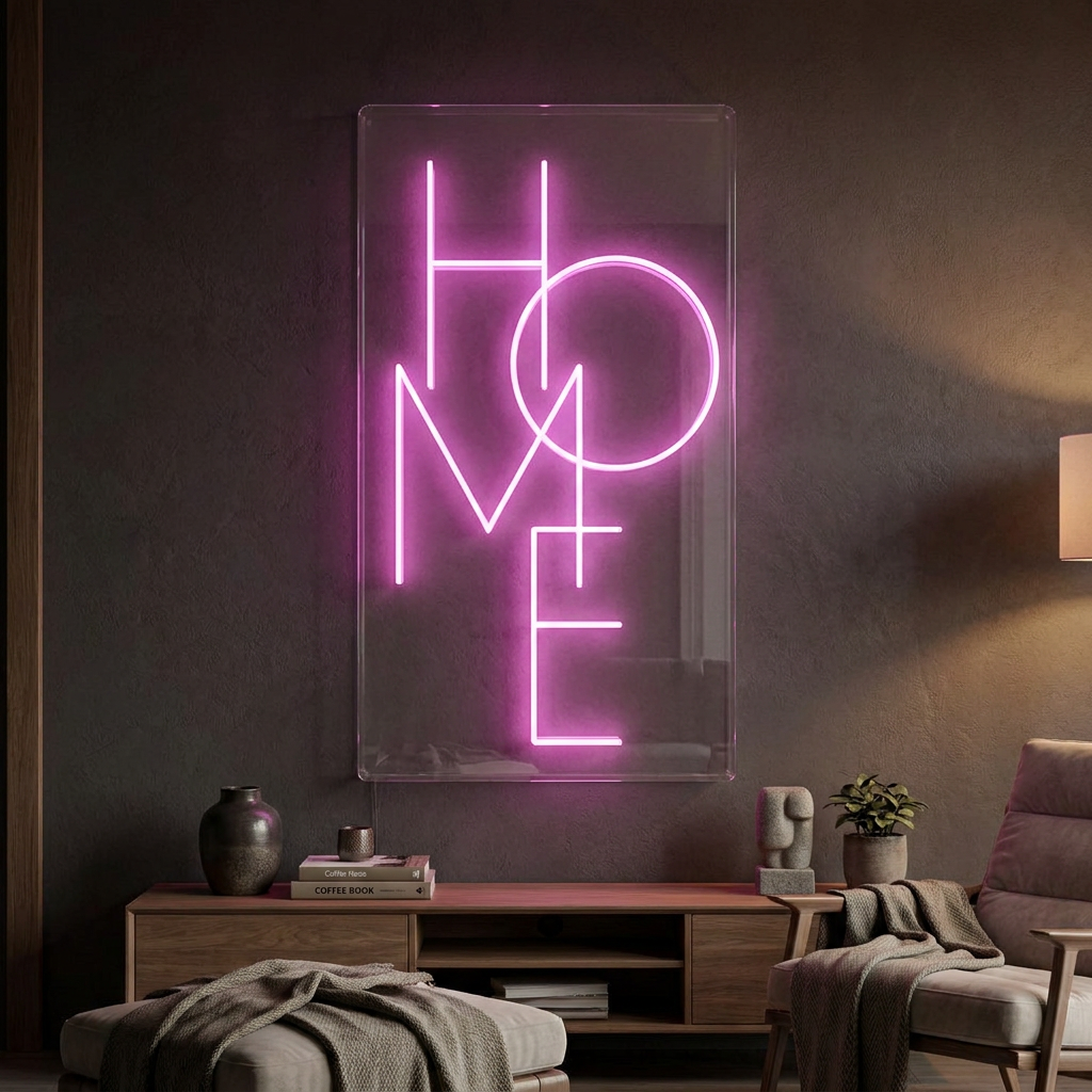 NOVA LED-Leuchtschild aus Vietnam, groß bis 100 cm, zum Aufhängen oder Montieren – Lorenz Laurent Home
