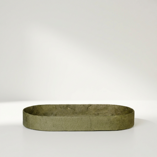 OOhh Pulp Tablett aus 100 Prozent recyceltem Papier mit matter Oberfläche, 28 x 25 cm – Lorenz Laurent Home