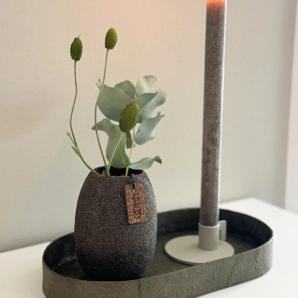 OOhh Tablett aus recyceltem Papier für Couchtisch und Sideboard, flach mit 3,5 cm Höhe – Lorenz Laurent Home