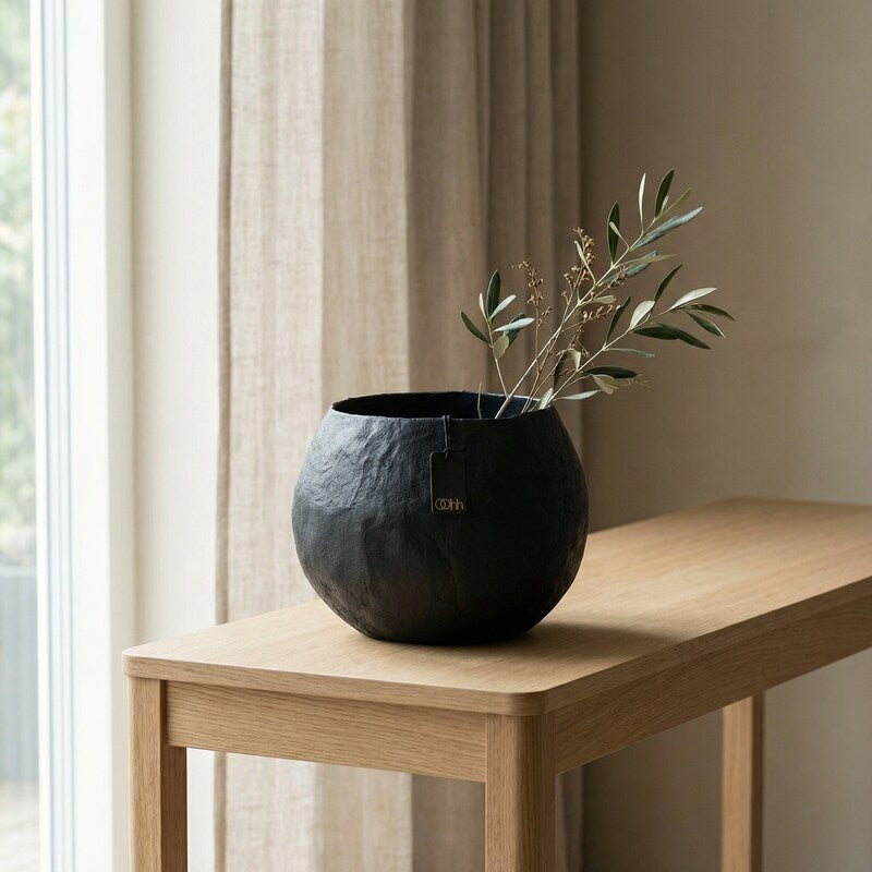 OOhh Pflanztopf aus recyceltem Papier, innen mit Naturlatex versiegelt und wasserdicht – Lorenz Laurent Home