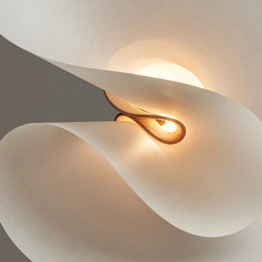 SHAYD Pendelleuchte mit gefaltetem Origami-Schirm und mattem, leicht texturiertem Steinzeug – Lorenz Laurent Home