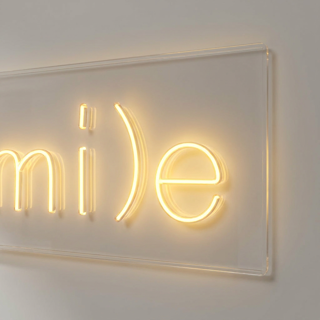 SMILO LED-Neonschild mit Sensordimmer, in Weiß, Gelb, Rosa und weiteren Farben – Lorenz Laurent Home