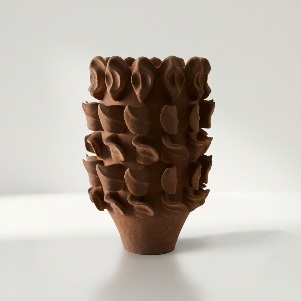 SORA Vase aus Porzellanerde mit matter Glasur, groß mit 27 x 39 cm – Lorenz Laurent Home