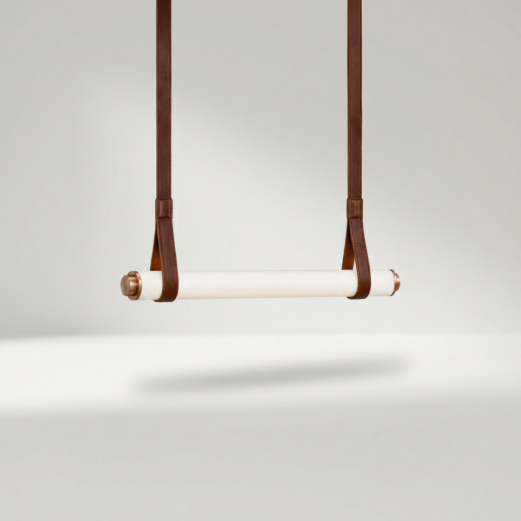 TENERIA LED-Hängeleuchte aus Aluminium in mattem Roségold, 14 x 64 cm – Lorenz Laurent Home