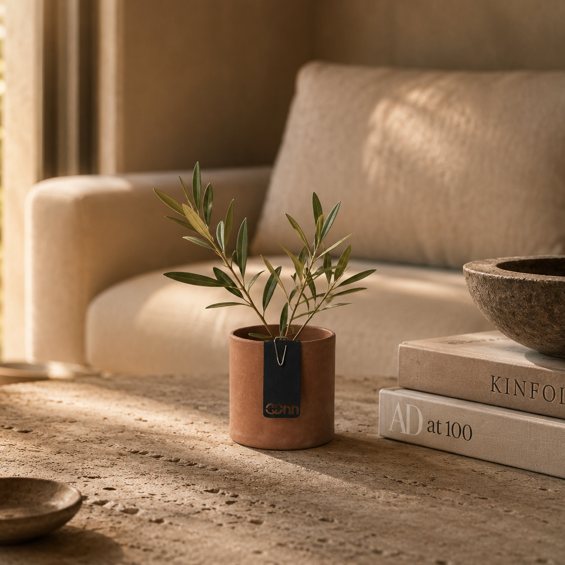 TOKYO Mini-Topf aus Zellstoff mit Zement-Look für kleine Pflanzen und Kakteen – Lorenz Laurent Home