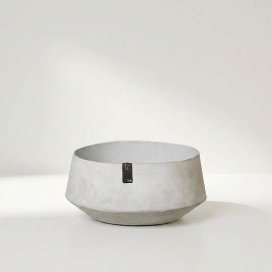 TOKYO Schale aus recyceltem Papier mit Zement-Look, Ø 26 cm und 14 cm hoch – Lorenz Laurent Home