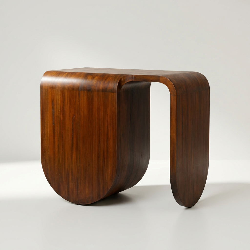 VAREN Akzenttisch aus Mahagoni mit Walnussfurnier, 68,6 x 58,4 x 61 cm – Lorenz Laurent Home
