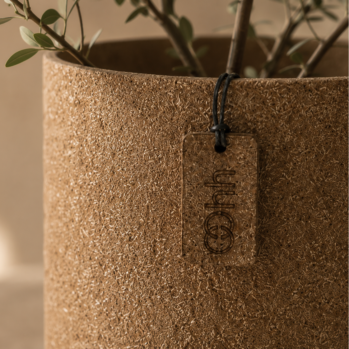 WOODZ Übertopf aus Zellstoff, innen mit Naturlatex versiegelt und wasserfest – Lorenz Laurent Home