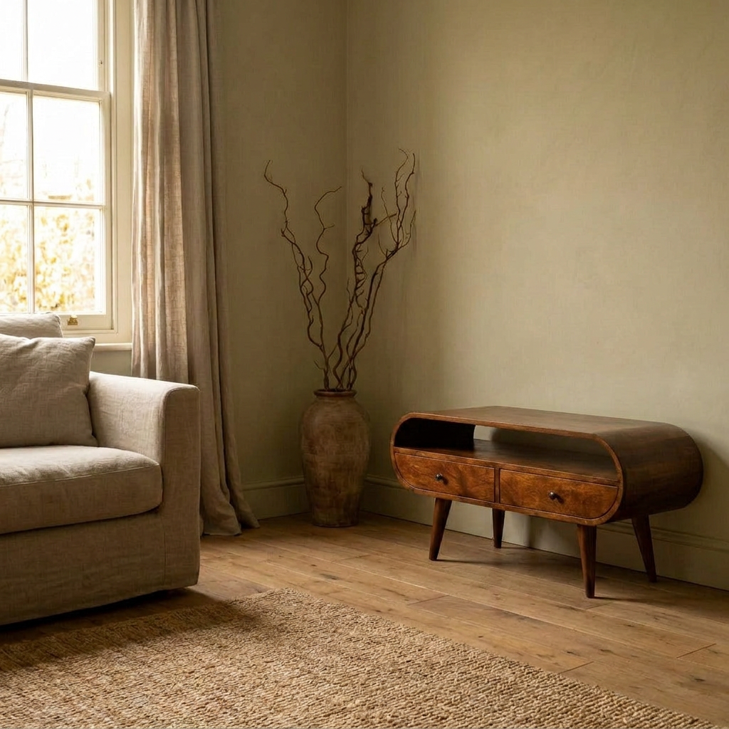 Lorenz Laurent – KAPSEL Sideboard aus Mangoholz für Wohnzimmer und Flur