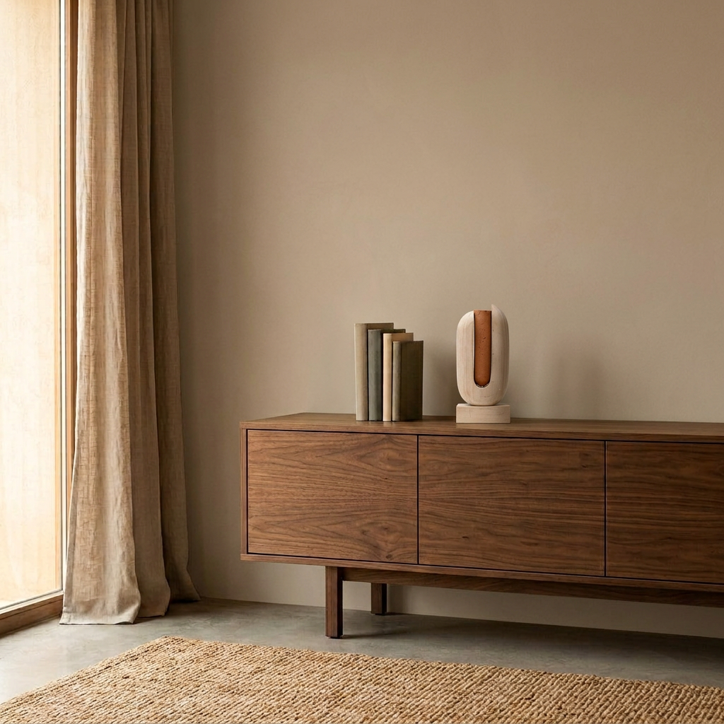 Lorenz Laurent – PORTA Vase auf einem Sideboard vor Kalkputzwand